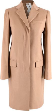Helmut Lang Beige Cashmere Blend Long Coat Size XXS