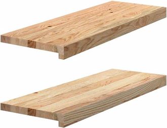 vidaXL Vidaxl - Alféizares de ventana 2 uds madera maciza roble sin tratar