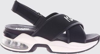 Karl Lagerfeld Sandalo in canvas con stampa logo