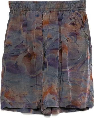 Stain Shade Shorts con stampa grafica - Marrone