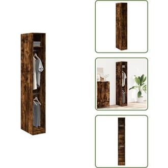 vidaXL The Living Store Armadio Rovere Fumo 30x50x200 cm in Legno Multistrato - Armadio multistrato
