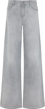 Ermanno Scervino Jeans, Dames, Grijs, M, Katoen, Baggy Jeans