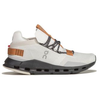 On Cloudnova Textile Synthetic Womens Low Top Trainers - White Pecan - Size:UK 8