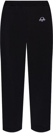 Moschino logo-embroidered trousers - Black