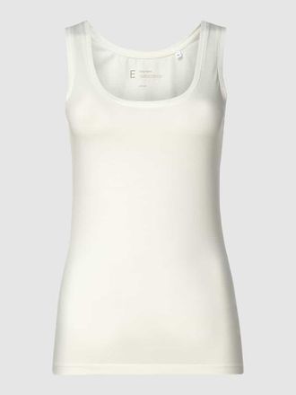 OPUS Tanktop aus Baumwoll-Elasthan-Mix in Offwhite, Größe 38