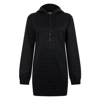 Moschino Short Dresses, female, Black, Size: XS Black dress with hood, versatile and comfortable