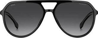 BOSS Occhiali da sole con montatura stile pilota - Nero