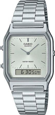 Casio Vintage Analog/Digital Bracelet Watch, 38.8mm &times; 29.8mm in Silver at Nordstrom