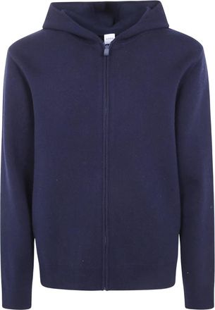 Aspesi M657 Ritsluiting Sweater - Heren - Hoodies - Blauw - XL - Katoen - Hoodies & sweatvesten