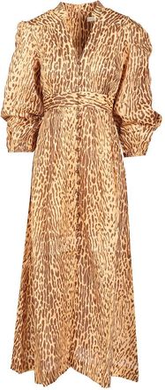 Zimmermann Leopard Print Midi Dress