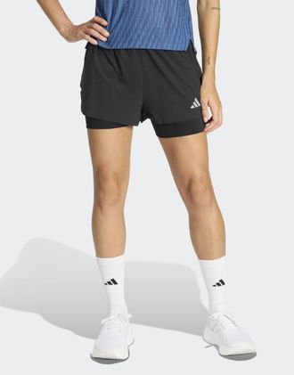 adidas adidas Performance adi365 Climacool+ shorts 2 in 1 con 4 tasche neri-Nero