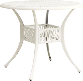 vidaXL Garden Table White 90x90x74 cm Cast Aluminium vidaXL