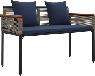 vidaXL Banco De Exterior 2 -seater 117 X 54 X 74.5 Cm Rat&aacute;n Sint&eacute;tico Vidaxl