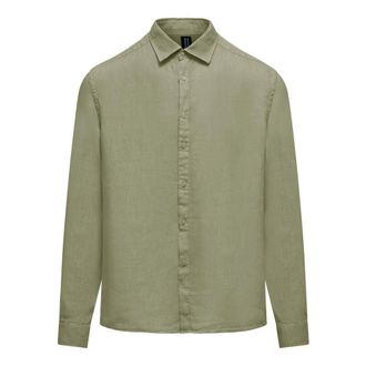 Bomboogie Camicia a maniche lunghe in lino - - Shirts - Uomo - Verde - S