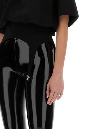 Fiorucci Suspender-Detail Cotton T-Shirt - Black
