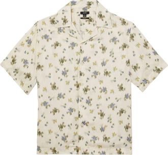 Reiss Fade Abstract Floral Print Shirt