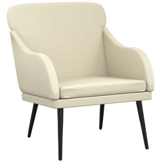 vidaXL vidaXL Poltrona Crema 63x76x80 cm Similpelle
