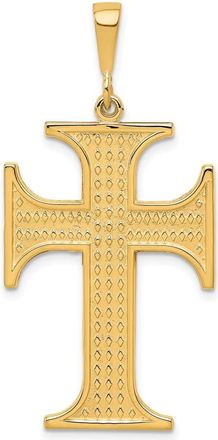 Diamond2Deal 10k Yellow Gold Cross Charm