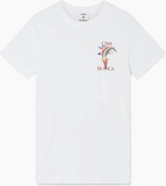 Casablanca Mens CASABLANCA NATURE TEACHER TEE WHITE - Size: 40