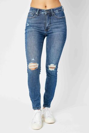 Judy Blue Tummy Control Jeans In Dark Wash