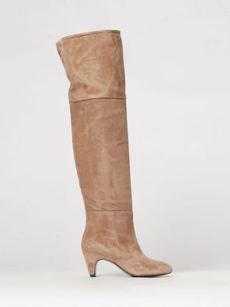Vic Mati&eacute; Suede Cuissardes Boots with Medium Heel and Round Toe