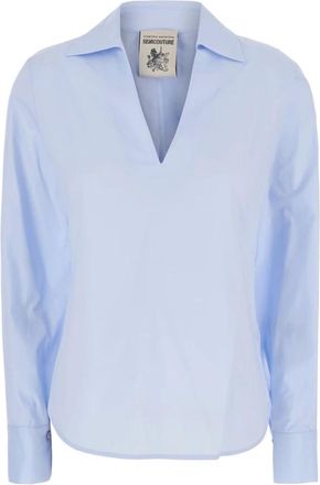 Semicouture Mujer, Blusas y Camisas, Azul, Talla: M