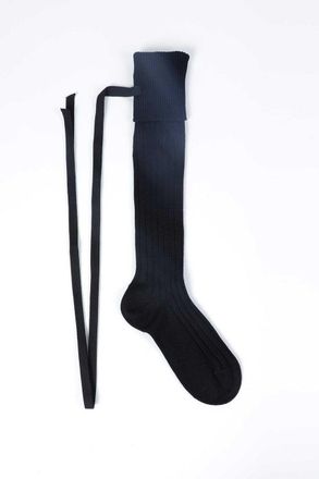 Ann Demeulemeester Jost Knee-high Socks With Ribbon Detail (pair) Mer