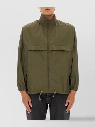 Saint Laurent modern jacket with drawstring and high collar