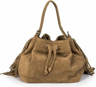 Vic Mati&eacute; Tassen, Dames, Bruin, ONE Size, Leer, Naima Bucket bag tan
