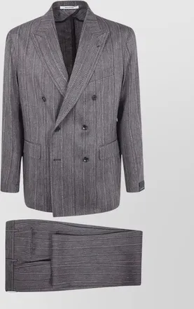 Tagliatore new york striped double breasted suit jacket