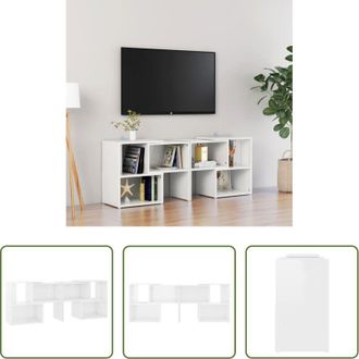 vidaXL vidaXL Mobile TV modulare - Mobile Porta TV Bianco Lucido 104x30x52 cm in Legno Multistrato