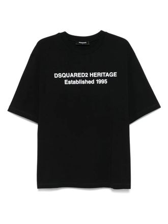 Dsquared2 Black Crewneck Printed T-Shirt