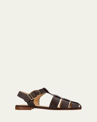 Gabriela Hearst Lynn Leather Fisherman Sandals