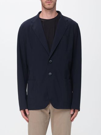Herno Single-Breasted Scuba Blazer with Patch Pockets and Back Vent