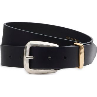 Rag & Bone Winona Leather Belt in Black at Nordstrom, Size X-Small