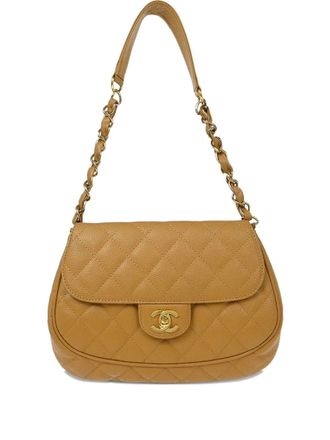 Chanel 2003-2004 quilted chain shoulder bag - Neutrals