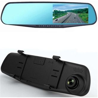 Trade Shop Trade Shop - C&aacute;mara Dvr Para Espejo Retrovisor De Coche Full Hd 1080p 2.3 Lcd Para C&aacute;mara Trasera