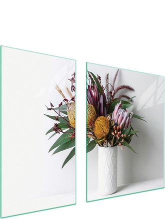 OEM Piastra Protettiva In Vetro Per Stufa 90x52 Fiori