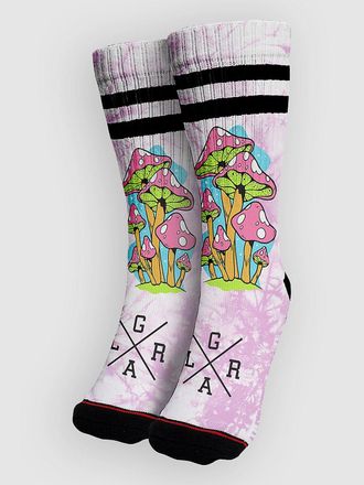 Loose Riders Global Alliance Shroom Tie Dye Socken pink
