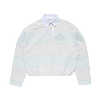 Acne Studios Sudadera Polo a Rayas - Tops - Mujer - Azul - XS