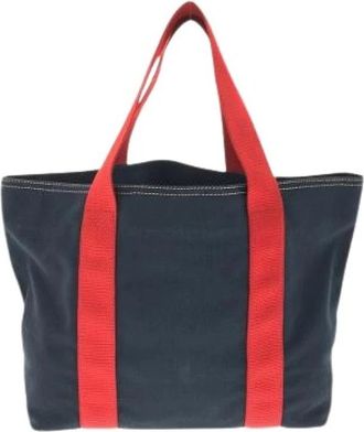 Prada Pre-owned Canvas Canapa Tote Bag 4Va 134 - Dames - Vintage Shopper - Blauw - ONE Size - Vintage