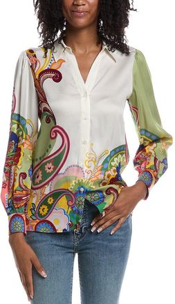 Elie Tahari The Olivia Celestial Paisley Blouse