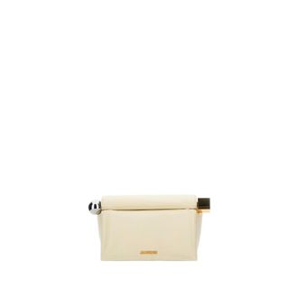 Jacquemus Rond Carr&eacute; Clutch - female - Jacquemus - Clutches - White - ONE SIZE - Bags
