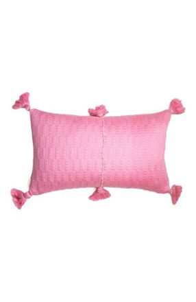 Archive New York Antigua Classic Solid Handwoven Cotton Throw Pillow in Bubblegum Pink at Nordstrom, Size 12X20