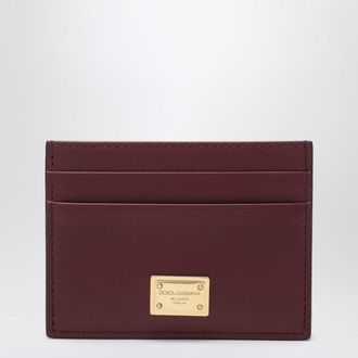 Dolce & Gabbana Bordeaux Cardholder With Logo Plate