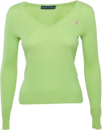 Polo Ralph Lauren Kasjmier trui met V-hals - Groen