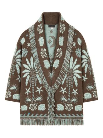 Alanui Womens Echoes Of The Island Wool And Cotton Cardigan