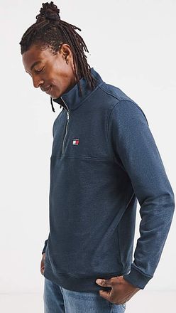 Tommy Hilfiger Tommy Jeans 1/4 Zip Sweat - Navy Heather