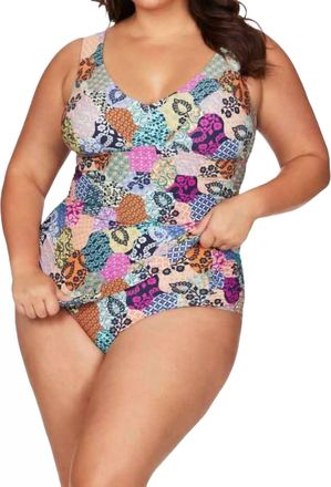Artesands Magritte Tankini Top In Beige Multi