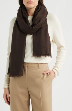 Vince Cashmere Fringe Cashmere in Cinderwood at Nordstrom